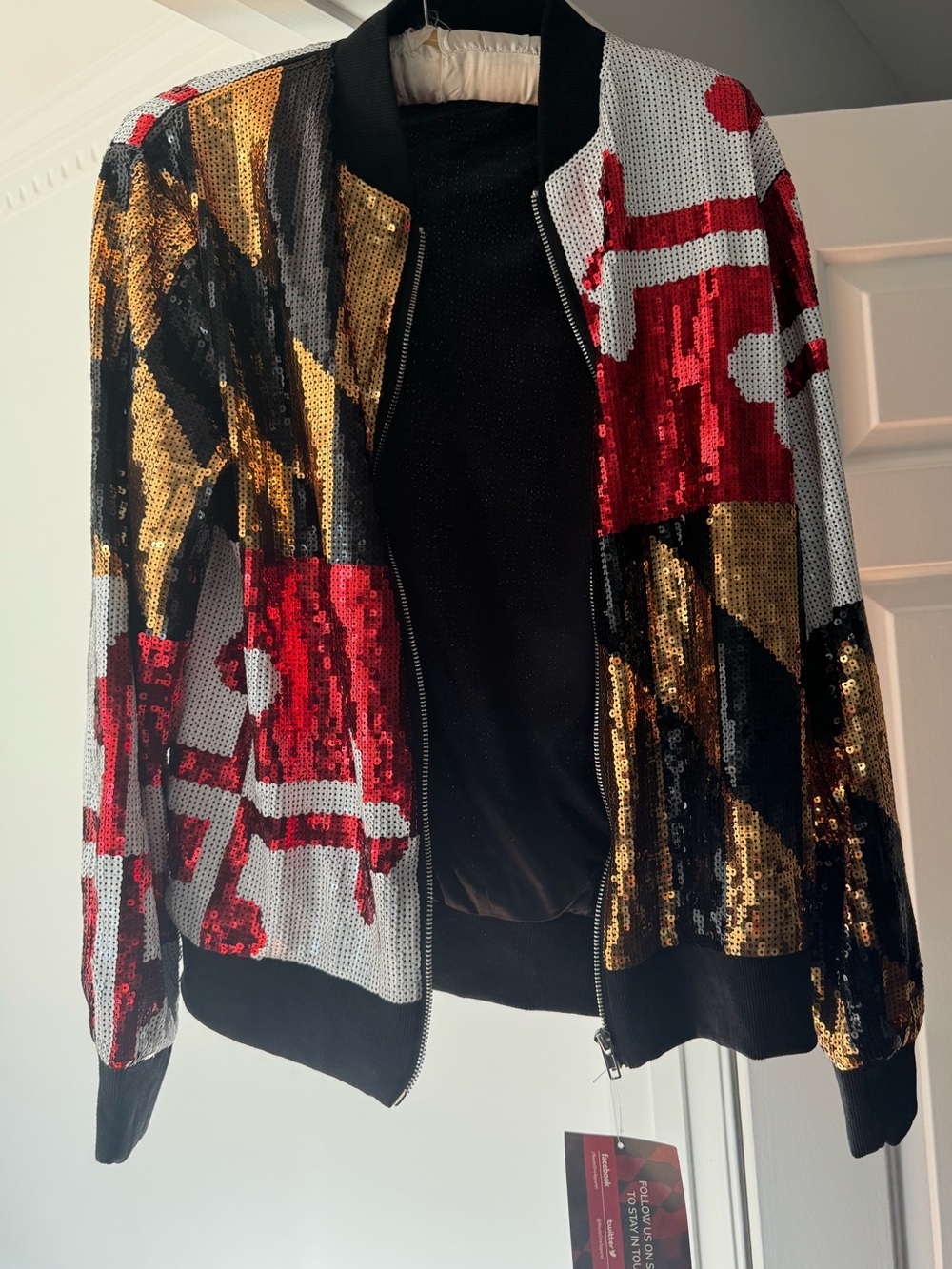 Maryland Flag sequin jacket - Picture 3 of 6